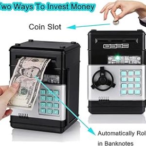 Electronic Piggy Bank ATM Password Money Box Cash Coin Saving Auto Deposit