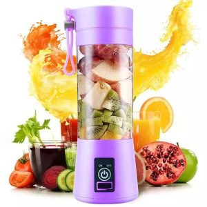 Portable Blender, 4 blade Personal Size Electric Rechargeable USB Juicer Cup, Fruit Mixer Machine with 4 Blades for Home and Travel