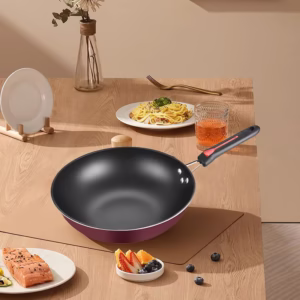 Non-Stick Deep-Frying Pan Pot Wok Pan Non-Stick Pan Flat Bottom Easy to Clean Pot