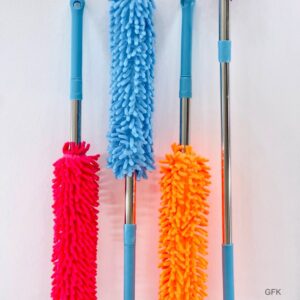 Portable Chenille Long Handle Extendable Microfiber Duster for Outdoor Office Home and Car Use