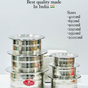 Aluminium Cookware Set 6 in1/         Aluminium Polish Satti Set / Cooking Pots (400g-2Kg)