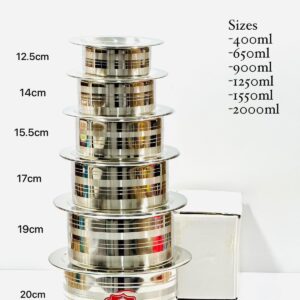 Aluminium Cookware Set 6 in1/         Aluminium Polish Satti Set / Cooking Pots (400g-2Kg)