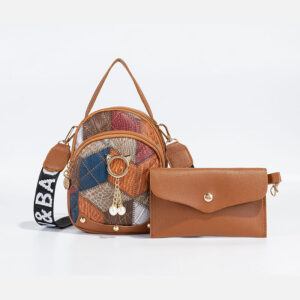 Geometric Holiday Women's Handbag Set 2 Piece