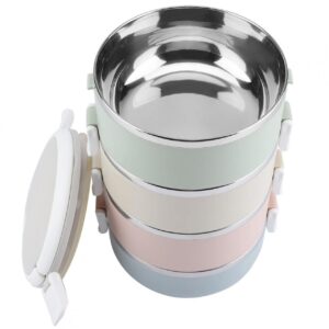 4 Layer Lunch Box Tier Stainless Steel Thermal Insulated Stackable Hot Food Container Boxes