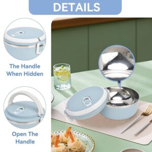 Single Layer Lunch Box Tier Stainless Steel Thermal Insulated Stackable Hot Food Container Boxes